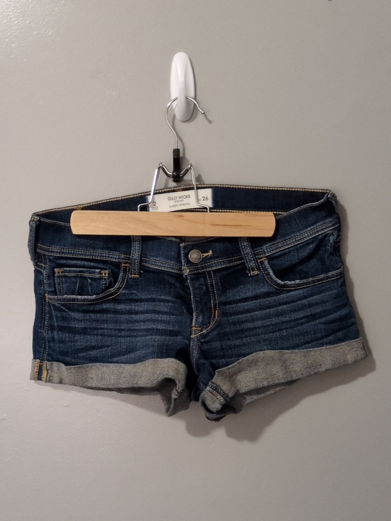 Gilly Hicks Pants - Gilly Hicks Vintage  Dark Blue Rolled Hem Denim Shorts 26 2